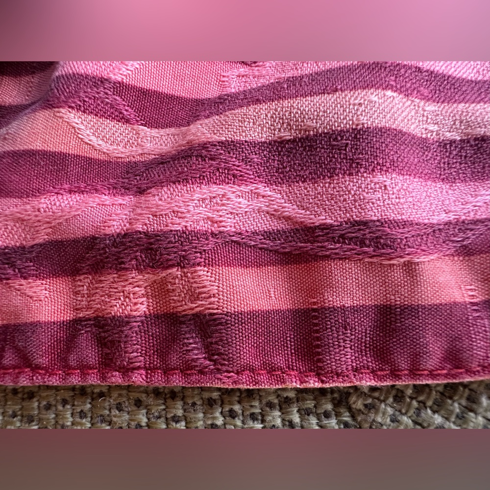Silk Tommy Bahama Multi-Striped Sunset Relaxed Camp Shirt Vintage Vacation ~ M - Picture 12 of 17